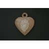 Coeur en plâtre motif "Anges"