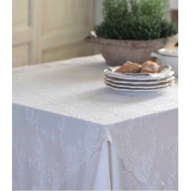 Nappe Amélia crème 180-280-350cm jolie selection du Mas des Anges décoration