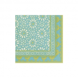 Serviette en papier - cocktail - "Alhambra turquoise"