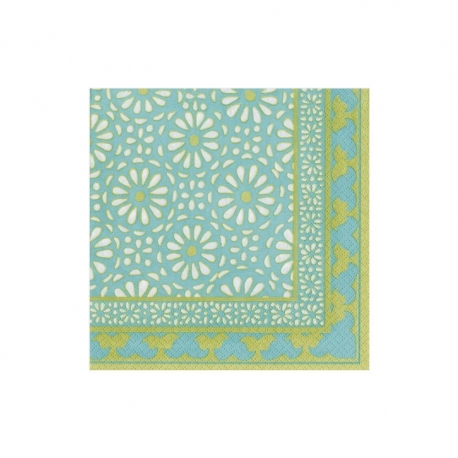 Serviette cocktail  Alhambra turquoise