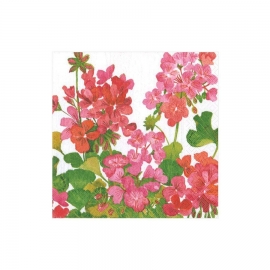 Serviettes en papier - cocktail - "Geraniums"