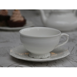 Tasse à Thé  "Chic Antique" en porcelaine blanche - Provence