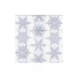 Serviettes en papier - cocktail - "White falling snow"