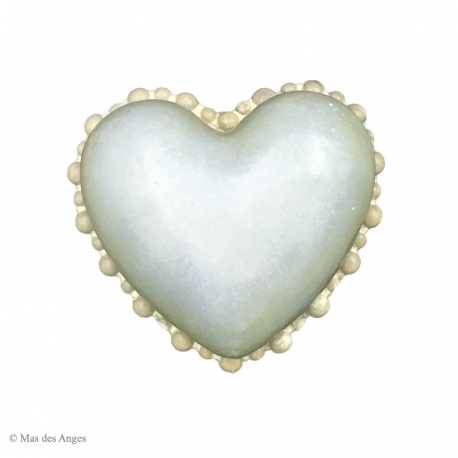 Coeur Valentine Perle - Bleu