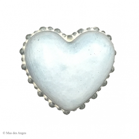 Coeur Valentine Perle - Bleu