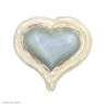 Coeur en plâtre - Charme - bleu