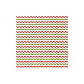 Serviettes papier - "Rickkrack red/green"