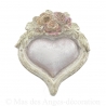 Coeur en plâtre - Charme fleurs