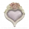 Coeur en plâtre - Charme fleurs