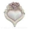 Motif en plâtre - Coeur Charme fleurs