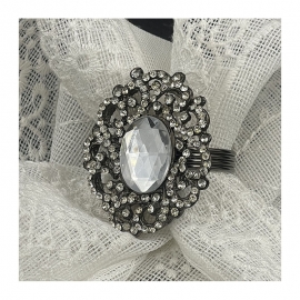 Rond de serviette - "Chic Antique" -  "Crystal & simili" antique silver