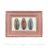Cadre en plâtre - "Sylvan" - terracotta - 3 cigales.