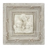 Cadre en plâtre - Josephine - blanc/brun - motif  3 Anges