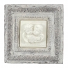 Cadre en plâtre - James - gris/lie-de-vin clair - motif 2 Anges