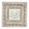 Cadre en plâtre - Charles - rose poudré/gris/brun - motif Angelot