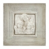 Cadre en plâtre modèle - City - beige et gris clair - motif  3 Anges
