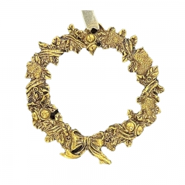 Décoration de Noël - Couronne dorée -