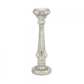 Bougeoir en verre façon mercurisé.