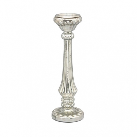 Bougeoir en verre façon mercurisé.