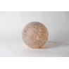 Lampe Boule en verre blanc et doré 29 cm.
