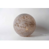 Lampe boule en verre blanc et doré 38 cm.