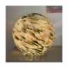 Lampe boule en verre brun/vert 38 cm.
