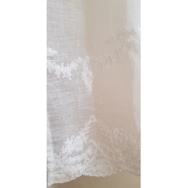 "Elsa" Rideau en voile de lin blanc -  80 x 160 cm