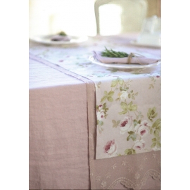 Nappe Emma en lin 170 x 280 cm - Rose