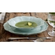  Assiette plate et creuse  Impressions turquoise.