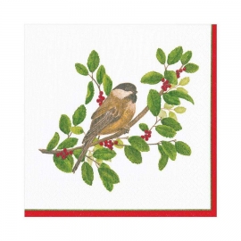 Serviettes en papier - lunch- "Winter Songbirds"