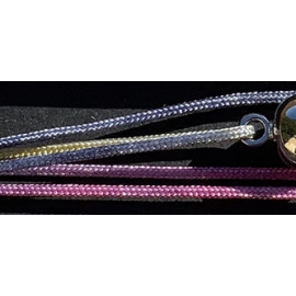 Cordon  - rainbow lilas - fermoir argenté -  pour médaille "le Bijou de Mimi"