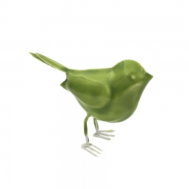 Oiseau en métal 14 x 10 cm -  "Luftikus" -  Vert