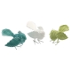 Petits oiseaux Luftikus en métal bleu, blanc et vert anis