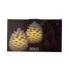 Set de 2 bougies pomme de pin avec led - Clara cone - Sirius