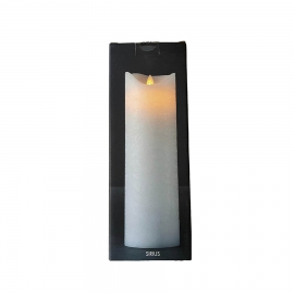 Bougie blanche, led, 25cm - Sara -Sirius