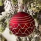 Boule sapin "Cadélia" 8 cm rouge - Lene Bjerre