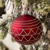 Boule sapin "Cadélia" 8 cm rouge - Lene Bjerre