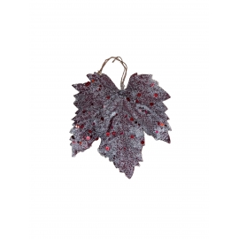 Feuille rouge glitter