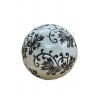 Boule Navah, en céramique - blanche et noire 6 cm