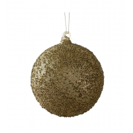 Boule givrée glitter 12 cm