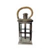 Lanterne en acier inoxydable  12 x 12 x 27 cm