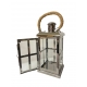 Lanterne en acier inoxydable  12 x 12 x 27 cm