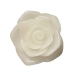 Petite bougie led en forme de rose, blanche