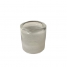 Vase en verre blanc