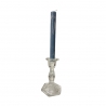 Bougie 2 x 20 cm granit bleu