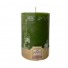 Bougie "Mon ami" verte H 15 cm D 10 cm