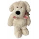 Peluchex décorative  "Petit chien" crème 30 cm