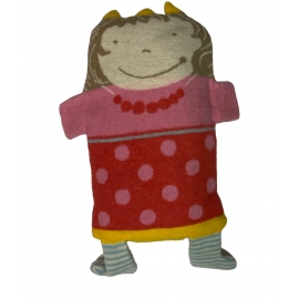 Doudou en flanelle de coton"Poupée" avec plaid