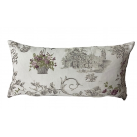 Housse de coussin 25 x 50 cm "Antoinette" crème