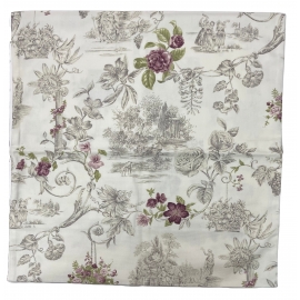 Housse de coussin 50 x 50 cm "Antoinette" crème